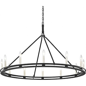 Sutton - 12 Light Chandelier-28.5 Inches Tall and 44 Inches Wide