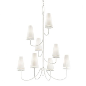 Marcel-8 Light Chandelier-36 Inches Wide by 49.25 Inches High