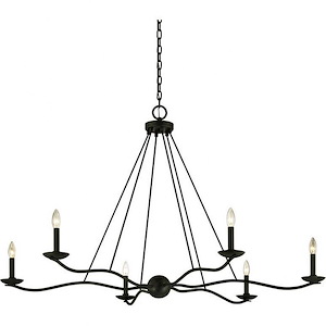 Sawyer - 6 Light Chandelier-32 Inches Tall and 53.5 Inches Wide