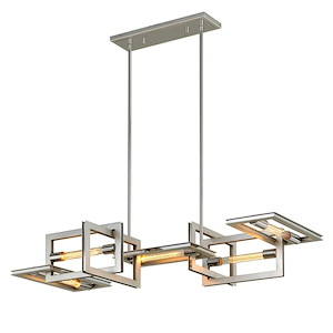 Enigma-5 Light Linear Chandelier-31 Inches Wide by 11.25 Inches High