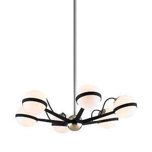 Ace - 6 Light Chandelier-6.5 Inches Tall and 27.75 Inches Wide