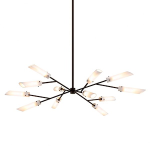 High Line-12 Light Chandelier in Modern Style-55.5 Inches Wide by 15.75 Inches High
