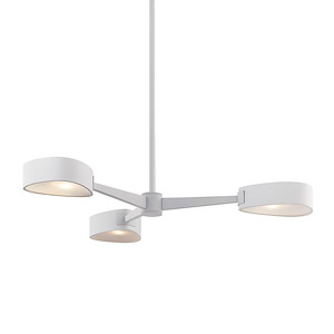 Allisio-3 Light Chandelier in Modern Style-35.5 Inches Wide by 2.75 Inches High