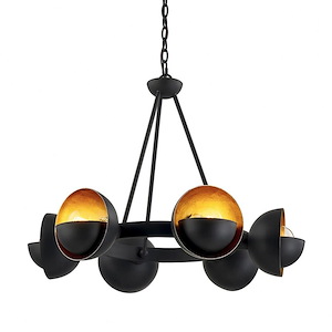 Sunset Blvd-6 Light Chandelier in Modern Style-29 Inches Wide by 21.75 Inches High