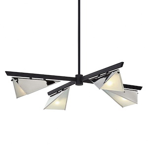 Kite-4 Light Chandelier in Modern Style-40 Inches Wide by 7 Inches High