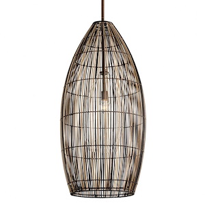 Holden-1 Light Pendant in Rustic Style-21.5 Inches Wide by 44.75 Inches High