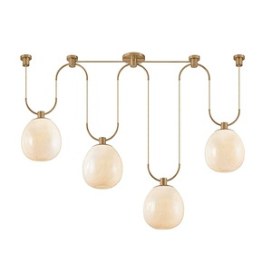 Jove - 4 Light Linear Chandelier-16.5 Inch Tall and 58 Inch Wide - 1395506