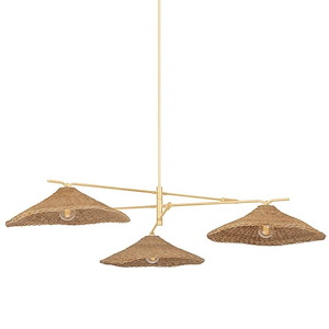Valier - 3 Light Chandelier-14 Inches Tall and 72 Inches Wide