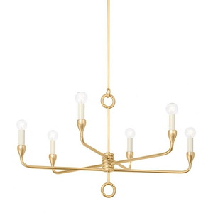 Orson - 6 Light Chandelier-18.75 Inches Tall and 30.75 Inches Wide - 1279872