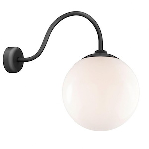 Globe-1 Light Wall Mount with Loop Arm-16 Inches Wide by 28 Inches High