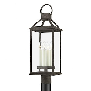 Sanders - 4 Light Outdoor Post Mount In Country Style-24.75 Inches Tall and 8.5 Inches Wide