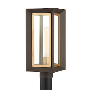 Lowry - 1 Light Outdoor Post Mount In Modern Style-17 Inches Tall and 7.5 Inches Wide
