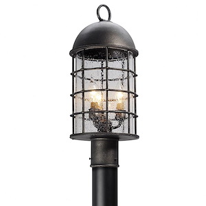 Charlemagne-3 Light Outdoor Medium Post Lantern-8.5 Inches Wide by 20.5 Inches High