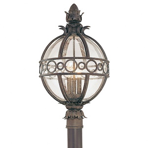 Campanile-3 Light Outdoor Post Lantern-13.88 Inches Wide by 24 Inches High - 1116966