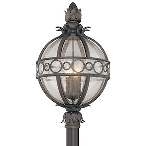 Campanile-4 Light Outdoor Post Lantern-16.63 Inches Wide by 28 Inches High - 266796