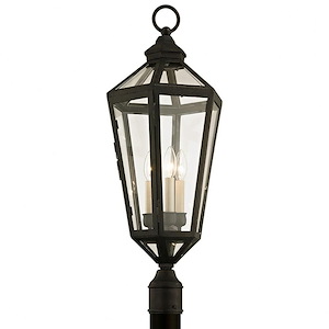 Calabasas-3 Light Outdoor Post Lantern-11.5 Inches Wide by 29.5 Inches High