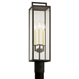 Beckham-3 Light Outdoor Post Lantern-6 Inches Wide by 23.75 Inches High