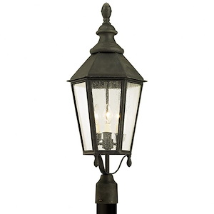 Savannah-3 Light Outdoor Post Lantern-12 Inches Wide by 28.75 Inches High