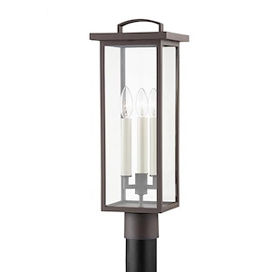 Eden - 3 Light Outdoor Post Mount In Mission Style-21 Inches Tall and 7.5 Inches Wide - 1099544
