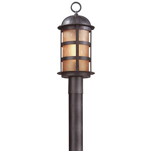Aspen-1 Light Outdoor Large Post Lantern-8.5 Inches Wide by 20 Inches High