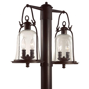 Owings Mill-4 Light Outdoor Post Lantern-8.75 Inches Wide by 17.75 Inches High - 1038953