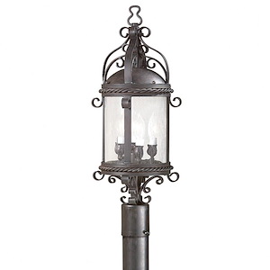 Pamplona-4 Light Outdoor Post Lantern-10 Inches Wide by 26.75 Inches High - 1290533