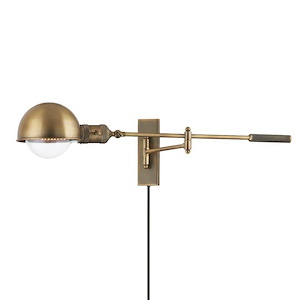 Cannon - 1 Light Plug-in Wall Sconce-8.25 Inches Tall and 30.75 Inches Wide