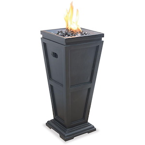 Uniflame - 28 Inch Liquid Propane Gas Outdoor Medium Fireplace