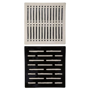 Domino Effect - 16 inch Modern Wall Decor (Set of 2) - 16 inches wide by 1.5 inches deep