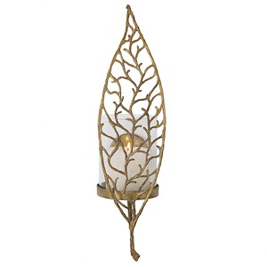 Woodland Treasure - Candle Sconce-17 Inches Tall and 6 Inches Wide