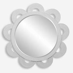 Clematis - Round Mirror-46 Inches Tall and 46 Inches Wide
