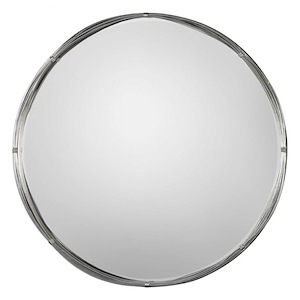 Ohmer  - 40 inch Round Metal Coils Mirror