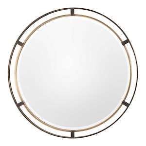Carrizo - 36.25 inch Round Mirror - 36.25 inches wide by 1.25 inches deep - 863076