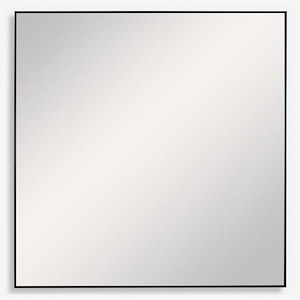 Alexo  - 28 Inch Modern Square Mirror Black