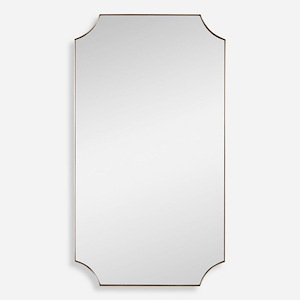 Lennox - 40.13 Inch Scalloped Corner Mirror