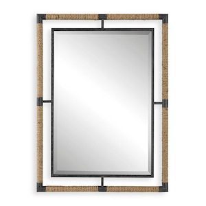 Melville - Iron and Rope Mirror-38 Inches Tall and 28 Inches Wide - 1094427