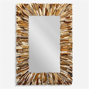 Teak Branch - Rectangular Mirror-51 Inches Tall and 35 Inches Wide