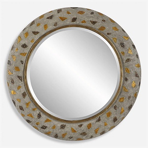 Copper Terrazzo - Round Mirror-35 Inches Tall and 35 Inches Wide