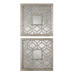 Sorbolo  - 20 inch Square Decorative Mirror (Set of 2) - 20 inches wide by 0.75 inches deep