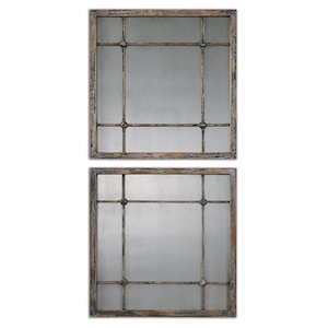 Saragano - 19 inch Square Mirror (Set of 2) - 19 inches wide by 1 inches deep