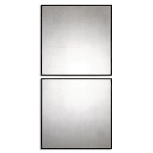 Matty Squares - 23.5 inch Square Mirror (Set of 2) - 23.5 inches wide by 1 inches deep
