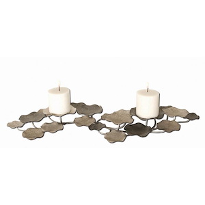 Lying Lotus - 35.43 inch Candleholder - 35.43 inches wide by 16.34 inches deep