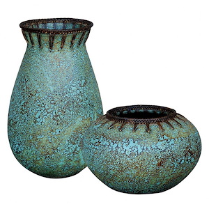 Bisbee  - Vase (Set of 2)-12.4 Inches Tall and 7.5 Inches Wide
