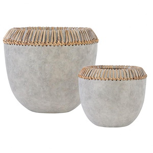 Aponi  - 10 inch Concrete Bowls (Set of 2)