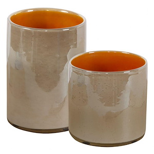 Tangelo - 8 Inch Vase (Set of 2)