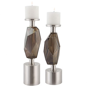 Ore - Candleholder (Set of 2)-17 Inches Tall and 4.5 Inches Wide