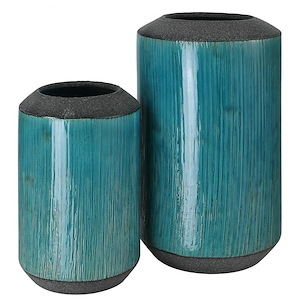 Maui - Vase (Set of 2)-11.25 Inches Tall and 6.25 Inches Wide