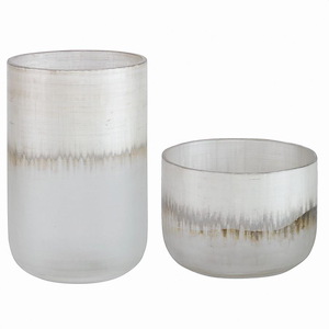 Frost - Vase (Set of 2)-9 Inches Tall and 5.9 Inches Wide