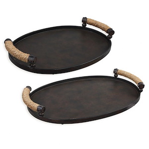 Viggo - Tray (Set of 2)-2.75 Inches Tall and 22 Inches Wide