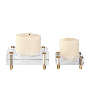 Claire - 6.25 inch Candleholder (Set of 2) - 6.25 inches wide by 6.25 inches deep